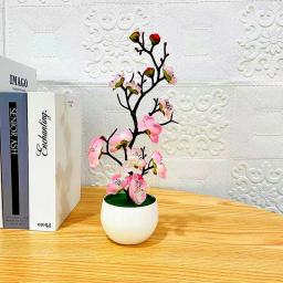 2025 quente dia das mães novas plantas artificiais bonsai pequena árvore simulação pote plantas flores falsas mesa vaso ornamentos casa - Image 4