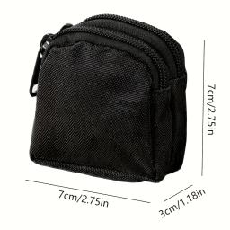 Bolsa de moedas de bolso com zíper duplo de nylon, bolsa tática molle leve ao ar livre, porta-cartões pequeno, chaves, cinto de armazenamento, bolsa de cintura - Image 6