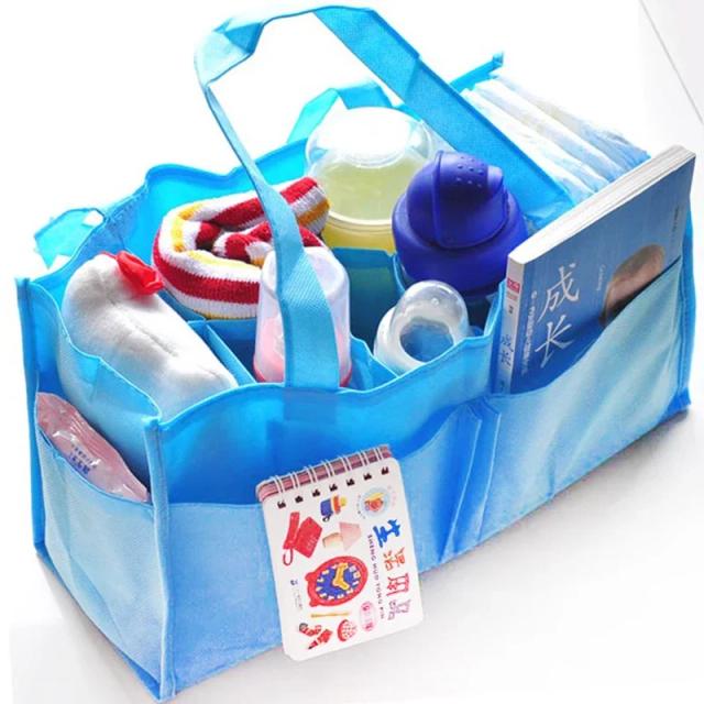 Bolsa Portátil para Mamãe Multifuncional Grande Capacidade Organizador de Fraldas