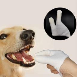Escova de Dedo Dupla para Cuidados Orais de Pets: Remoção de Tártaro, Escovação de Dentes de Cães e Gatos, Limpeza de Canais Auditivos - Acessórios Essenciais para Cuidados com Pets - Image 2