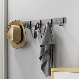 Gancho de Parede em Liga de Alumínio Sem Furo, Suporte Adesivo Forte para Roupas, Toalhas, Roupões, Banheiro, Cozinha, Casa, Entrada, Organizador de Parede - Image 5