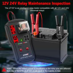 Testador de relé de carro testador de tensão universal 12v 24v led luz indicadora automotiva bateria verificação relé ferramentas diagnóstico - Image 2