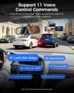 Atualizar azdome m550 pro traço cam 4k frente dashcam auto 5.8ghz wi-fi gps g-sensor carro dvr 6 ir visão noturna monitor de estacionamento - Image 4