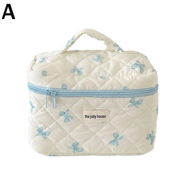Bolsa de Maquiagem Acolchoada Floral 3 Tamanhos Necessaire Organizadora