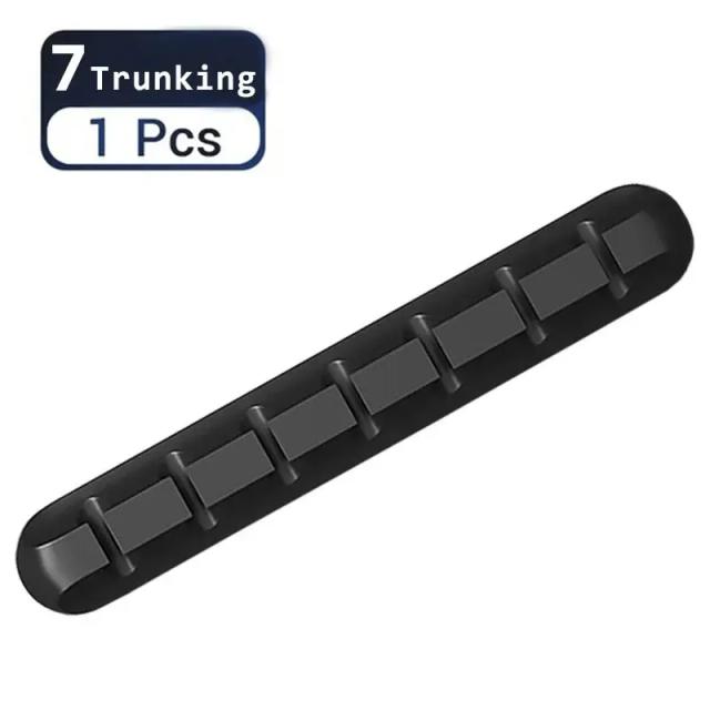 Organizador de Cabos de Silicone Autoadesivo para Mesa - 5 e 7 Furos