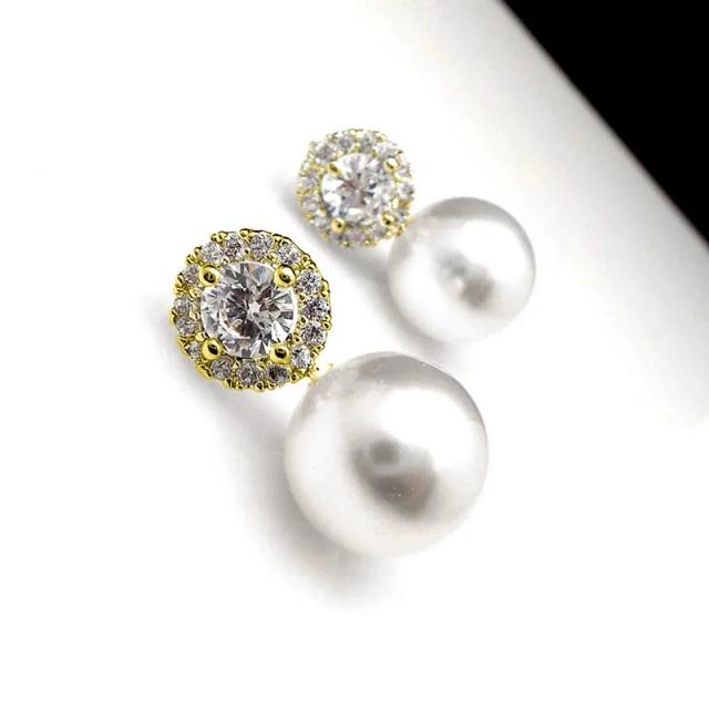 Huitan Brincos de Pérola Simulada para Noivas - Elegância e Luxo