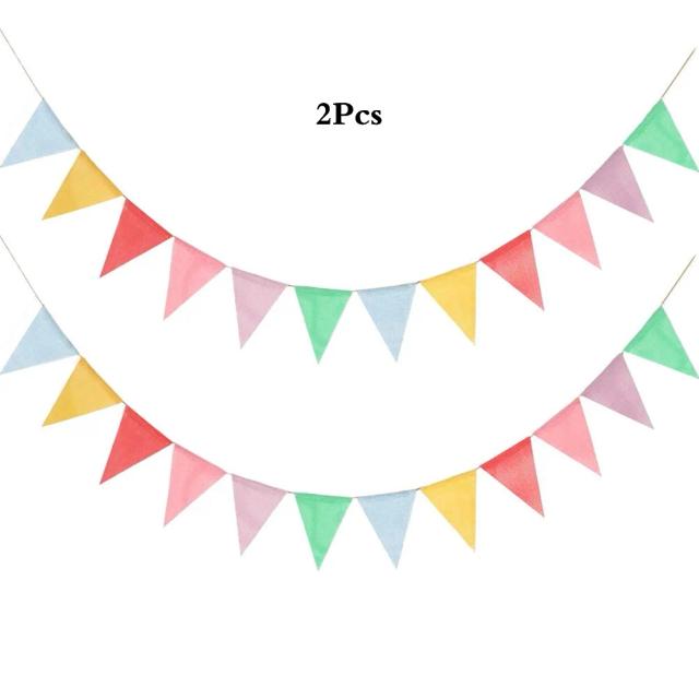 Bandeiras de Juta Coloridas 4m Decoração de Festa