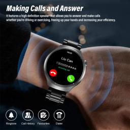 G.l wear 2025 novo relógio inteligente masculino display hd rastreamento de saúde bluetooth chamando assistente de voz esportes smartwatch - Image 2