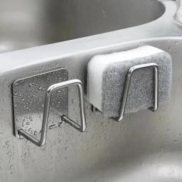 Suporte de drenagem de esponja, suporte de esponja montado na parede, suporte de drenagem de pia de aço inoxidável - Image 1