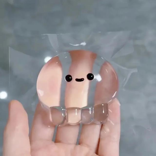 Mini Brinquedo de Apertar Água-Viva Transparente DIY Super Divertido