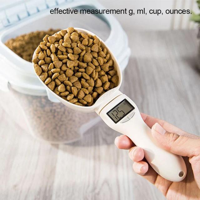 Colher de Medição Eletrônica para Alimentos de Animais de Estimação - Precisão Digital LED