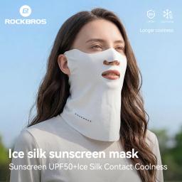 ROCKBROS Lenço Facial Unissex Respirável para Atividades ao Ar Livre, Protetor de Pescoço, Máscara Facial Anti-UV para Ciclismo, Protetor Solar para o Rosto - Image 1