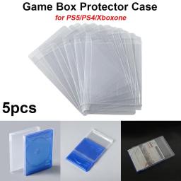 5 pçs nova caixa de jogo transparente protetor caso claro protetor cd disco caixa capa pet armazenamento cartão jogo para ps5 ps4 xboxone - Image 1