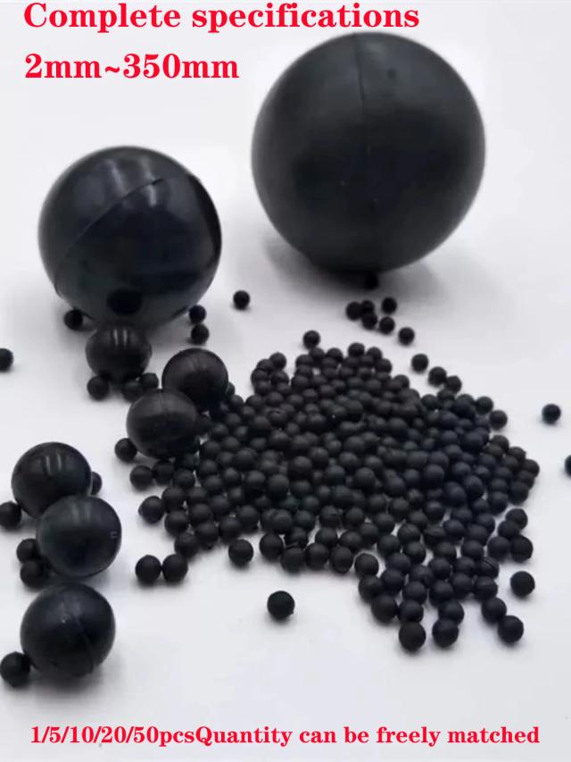 1/2/2.5/3/3.5/4/4.5/5.5/6/6.5/7-80mm preto sólido redondo bola de borracha diâmetro bola elástica industrial resistente ao desgaste bola de borracha
