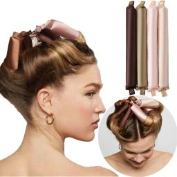 Modelador de cabelo sem calor, haste de ondulação, faixa de cabelo sem calor, cachos preguiçosos de cetim, modeladores macios, hastes flexíveis para dormir, ferramentas de estilo - Image 2