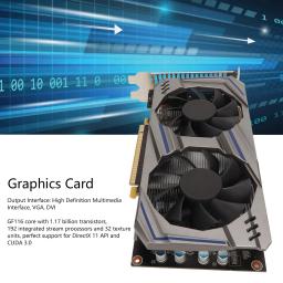Placa gráfica 128bit gddr5 pci express2.0 ventilador duplo desktop computador placa gráfica de jogos discretos placa gráfica de ventilador duplo - Image 1
