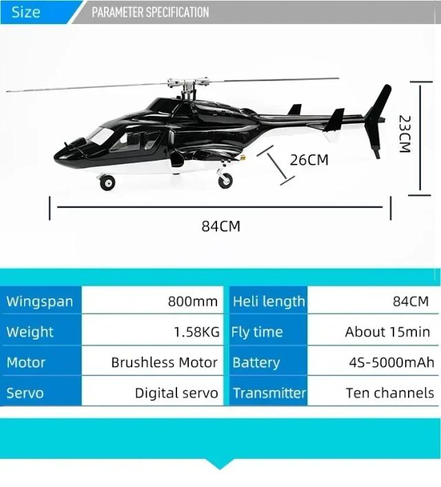 Fly Wing Airwolf FW450 Helicóptero RC 6CH GPS RTF