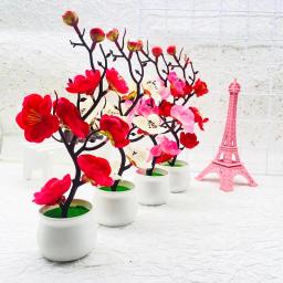 2025 quente dia das mães novas plantas artificiais bonsai pequena árvore simulação pote plantas flores falsas mesa vaso ornamentos casa - Image 3