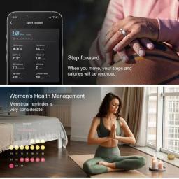 Uhoofit R10 Anel Inteligente com Doca de Carregamento Homens Mulheres Saúde Sono Monitoramento de Freqüência Cardíaca IP68 e 5ATM À Prova D 'Água Modo Multi-esporte - Image 2
