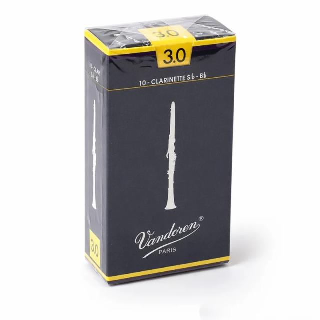 Palhetas de Clarinete Bb de Alta Qualidade, Pacote com 10 Peças, Palhetas de Estilo Tradicional, Tamanhos 2.5 e 3.0, Acessórios de Substituição Profissionais para Instrumentos de Sopro de Madeira