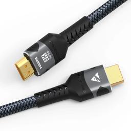 Cabo HDMI 8K 2.1 48Gbps Cabo trançado HDMI de alta velocidade-4K@120Hz 8K@60Hz, DTS:X, HDCP 2.2 e 2.3, HDR 10 para laptop compatível/PS5 - Image 2