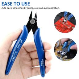 Alicate de Corte NJBLZQ em Aço Carbono para Fios Elétricos e Cabos, Alicate de Corte Lateral, Alicate de Corte Rente, Ferramenta Manual Doméstica Azul - Image 2
