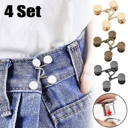 1/4 conjunto de botões jeans de metal sem unhas, clipes destacáveis para calças, botões, alfinetes, apertador de cintura diy, fivelas de roupas, ferramentas de costura - Image 1