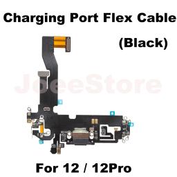 Porta de carregamento cabo flexível para iphone 11 12 13 14 pro max mini x xs xr usb carregador doca conector com microfone fita reparação - Image 2