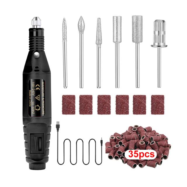 Conjunto de Lixadeira Elétrica para Unhas 20.000 RPM