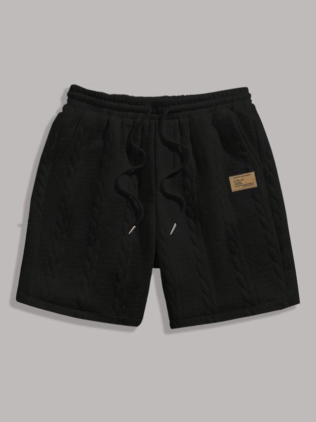 Shorts Masculinos Brancos Casuais com Cordão 5 Polegadas Verão