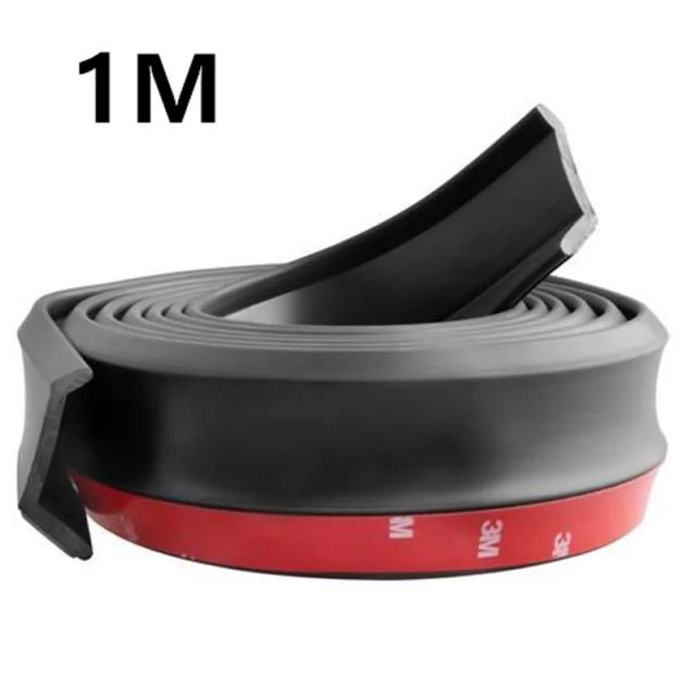 Spoiler Lábio Universal para Para-choque Dianteiro de Carro - Borracha Resistente - 2.5 Metros
