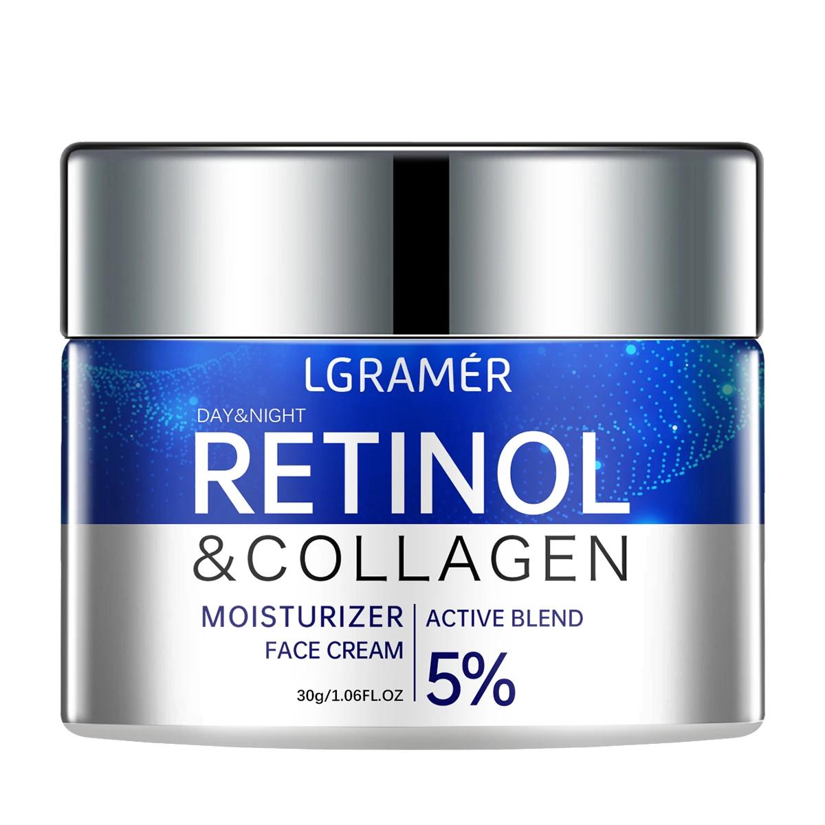 Retinol rugas remoção creme anti envelhecimento endurecimento levantamento desvanece-se linhas finas clareamento hidratante brilho cuidados com a pele cosméticos - Image 1
