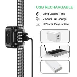 Cão de estimação anti latido dispositivo usb ultra-sônico inteligente elétrico cães treinamento colar cão parar latido vibração à prova água colar - Image 3