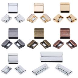 Linsoir 5/10 pçs liga fivelas magnéticas plana corda de couro cabo final fecho conectores para fazer jóias diy pulseiras acessórios - Image 2