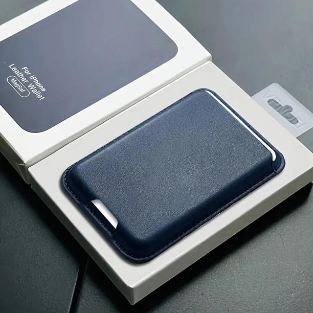Capa Magnética em PU com Porta-Cartões para iPhone 15 14 13 12 Pro Max