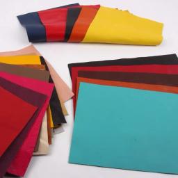Material de couro de peça inteira macia colorida, tecido de couro de sofá de camada superior, couro genuíno, couro de vaca real, bolsa macia diy c - Image 2