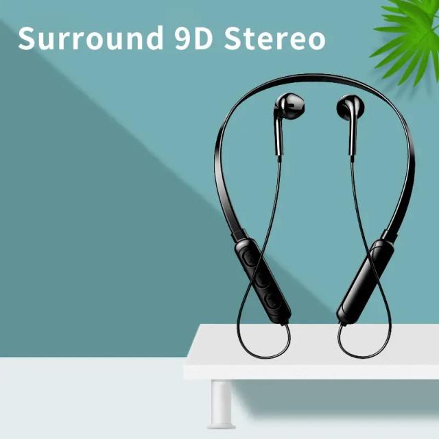 Fone de Ouvido Bluetooth 5.0 Neckband Estéreo com Cancelamento de Ruído Universal