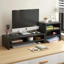 Suporte riser para monitor - Suporte ergonômico para laptop Organizador de mesa para armazenamento de teclado - Image 6