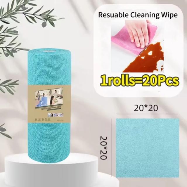 Toalha de Microfibra Reutilizável 20 Folhas
