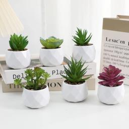 Bonsai plantas suculentas artificiais, mini simulação, evergreen, plástico, plantas falsificadas, decoração - Image 3