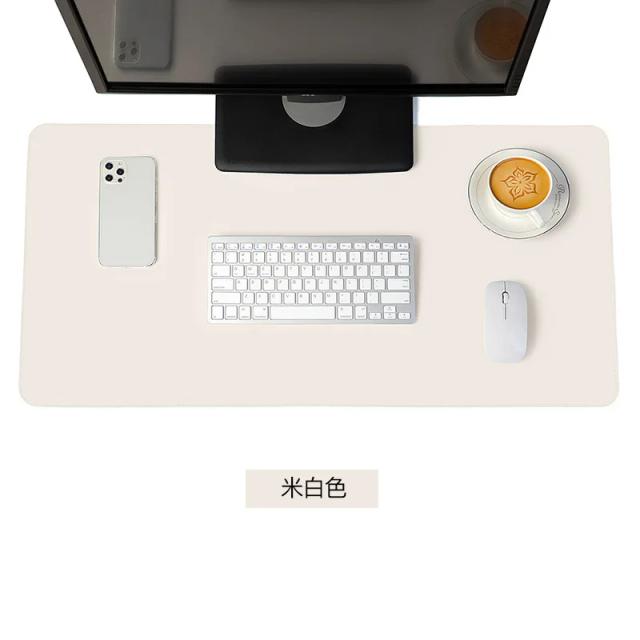Tapete de Mouse Portátil Grande para Jogos Impermeável Antiderrapante Camurça PU Tapete de Mesa para Teclado de Computador