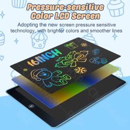 Quadro de Desenho LCD Grande de 16 Polegadas, Tablet de Escrita, Quadro Mágico Digital, Ferramentas de Arte, Brinquedos Educativos para Crianças, Presente - Image 5