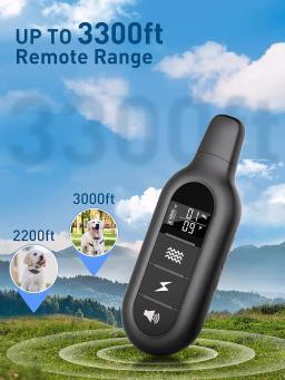 Sistema de Coleira de Treinamento Remoto para Cães de 1000m, Coleira Elétrica com Choque para 3 Modos de Treinamento, à Prova d'Água e Recarregável com Trava de Segurança - Image 3
