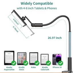 Suporte de página SPORTLINK para leitor de pescoço de ganso Kindle Suporte ajustável para leitor eletrônico mãos livres compatível com Kindle Kobo - Image 4