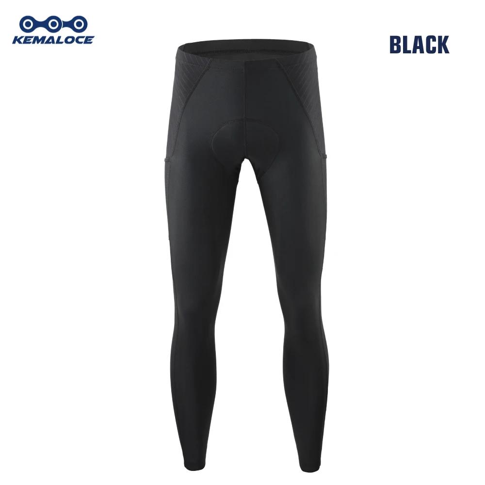 Kemaloco calças de ciclismo masculinas, verão e outono, secagem rápida, azul/preto/cinza, almofada de gel, mtb, calças com babador, alta qualidade, respirável, calças compridas - Image 1