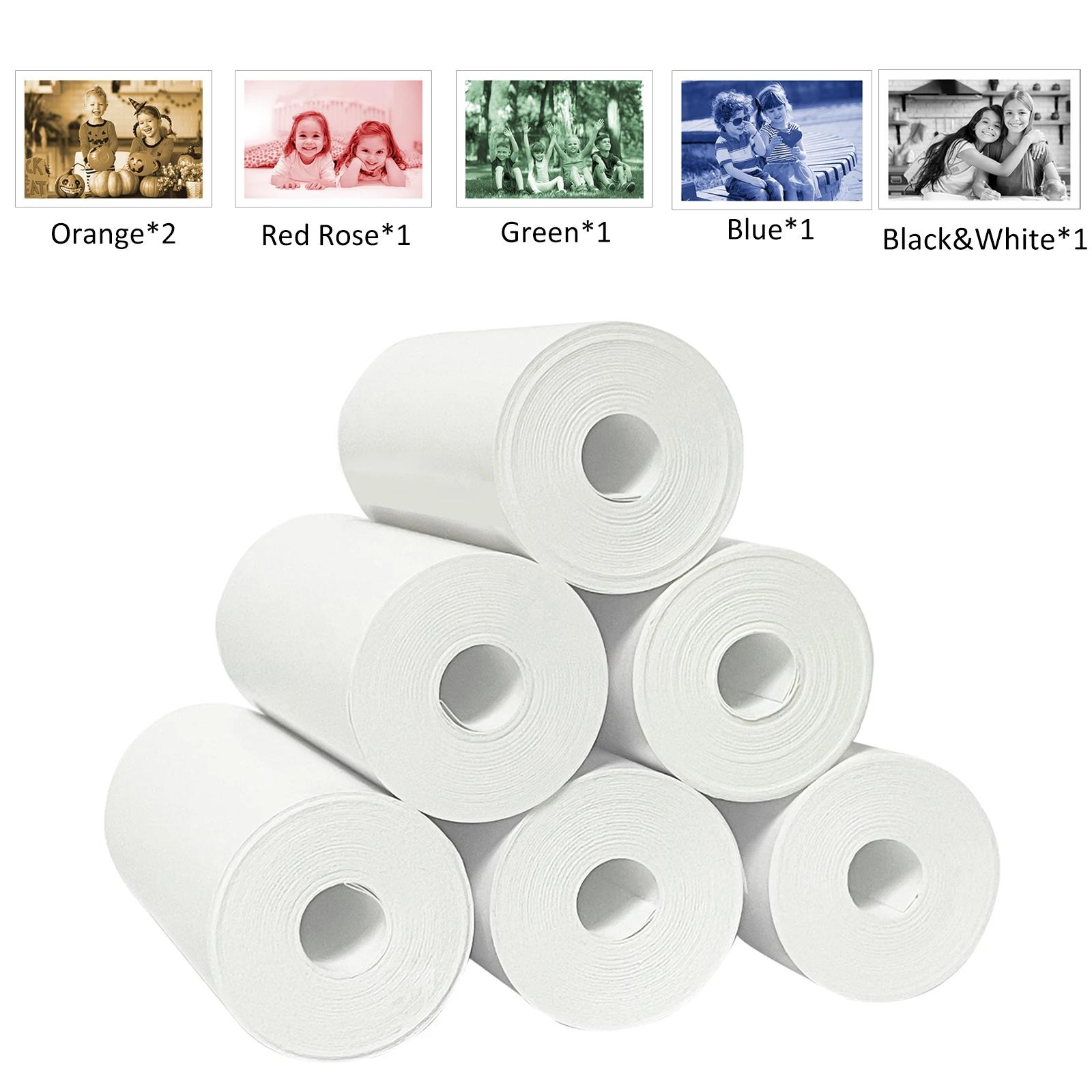Câmera colorida de impressão instantânea para crianças, presentes de aniversário de Natal para meninos e meninas, câmeras de vídeo digitais HD sem tinta papel térmico - Image 1