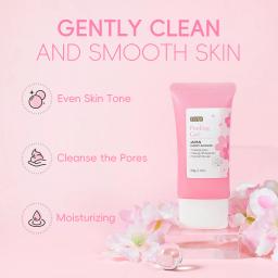 Sakura rosto limpeza profunda esfoliante gel cuidados com a pele clareamento hidratante reparação esfoliante facial cuidados com a pele 60g - Image 6