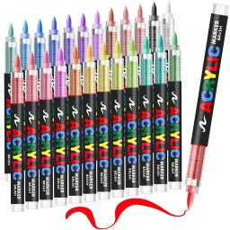 Caneta marcador de tinta acrílica, 12-288 cores, ponta de pincel, sistema de controle de tinta automático, marcador para pintura em rocha, madeira, presente de natal - Image 2