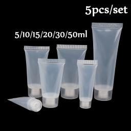 Squeeze Loção Container, Garrafa Recarregável, Travel Pack, Vazio Matte Clear Tube, Creme Cosmético, Loção, Shampoo Bath, 5Pcs - Image 1