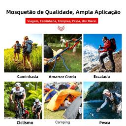 Conjunto de 6 mosquetões de alumínio 7075 de 12KN, com argola em D, mosquetões táticos de alta resistência, clipes, gancho para camping, caminhada, escalada, rede e chaveiro. - Image 4